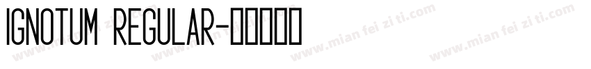Ignotum Regular字体转换